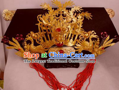 Chinese Traditional Qing Dynasty Imperial Consort Hair Accessories Drama Empresses in the Palace Ancient Queen Zhen Huan Flag Bun Headwear
