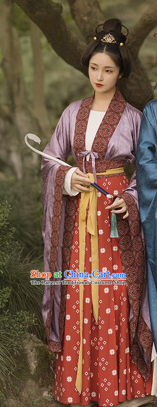 China Ancient Southern and Northern Dynasties Hanfu Apparel Traditional Court Maid Historical Clothing