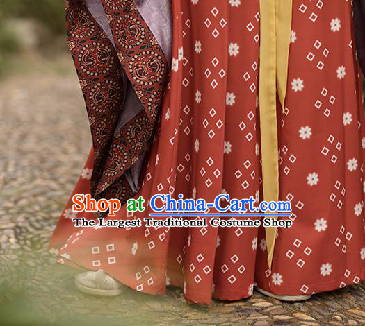 China Ancient Southern and Northern Dynasties Hanfu Apparel Traditional Court Maid Historical Clothing