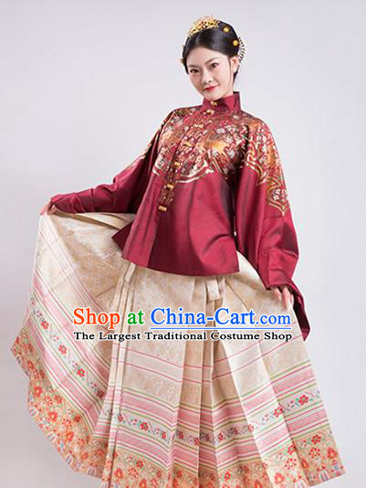China Ancient Imperial Female Dress Traditional Court Hanfu Apparels Ming Dynasty Empress Historical Clothing