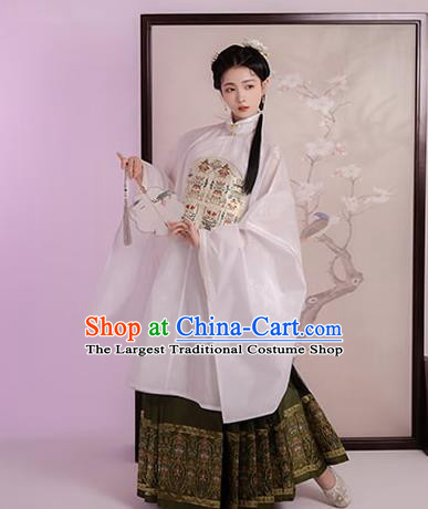 Traditional China Ming Dynasty Noble Lady Historical Clothing Ancient Patrician Woman Hanfu Dress Full Set