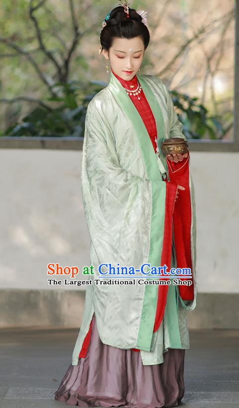 China Ancient Imperial Mistress Hanfu Costumes Traditional Ming Dynasty Noble Countess Historical Clothing