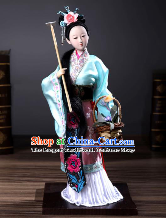 Handmade the Twelve Hairpins of Jinling Traditional China Beijing Silk Figurine A Dream in Red Mansions - Lin Daiyu