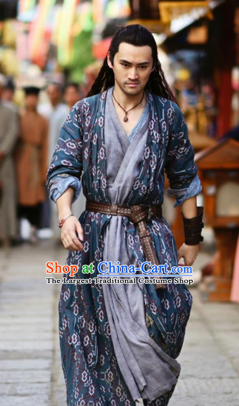 China Traditional Chivalrous Hero Clothing Ancient Swordsman Garments Romance Drama The Blessed Girl Huotu Xin Costumes