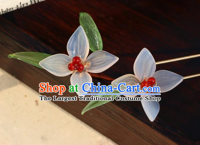 China Classical Litchi Flower Hairpin Traditional Hair Accessories Hanfu Hair Stick
