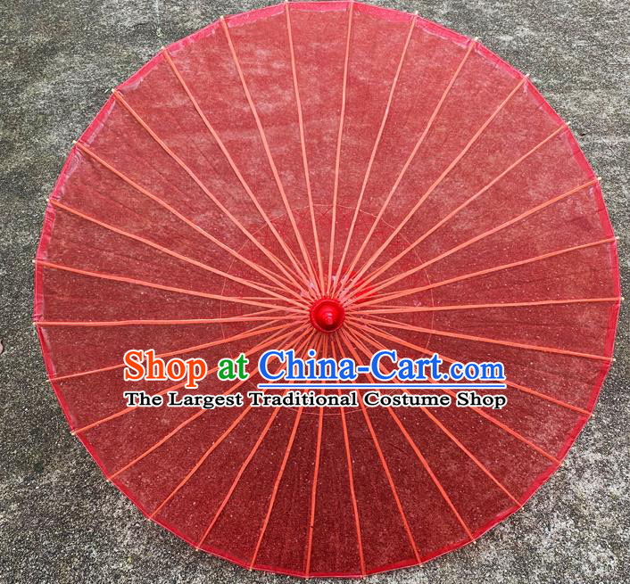 Chinese Wedding Parasol Traditional Hanfu Red Silk Umbrella Classical Dance Umbrella