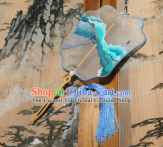 China Traditional Hanfu Fan Handmade Silk Fans Palace Fan Embroidered Fan