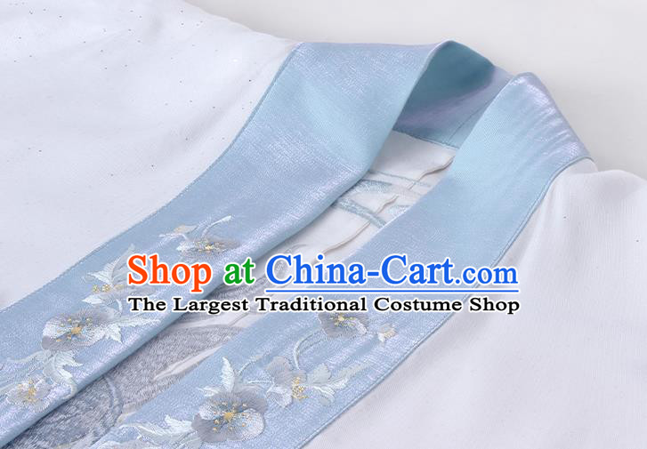 Traditional China Jin Dynasty Palace Beauty Embroidered Hanfu Dress Ancient Royal Princess Historical Clothing
