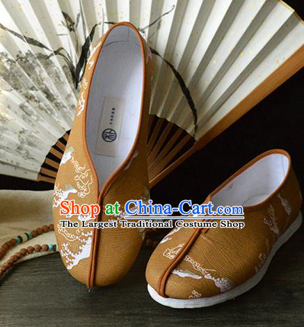 China Beijing Kung Fu Shoes Tai Chi Shoes Handmade Ginger Cloth Shoes for Men