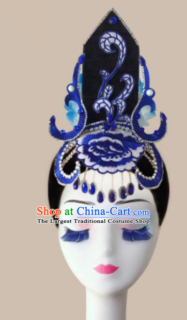 China Handmade Classical Dance Wigs Chignon Traditional Stage Performance Headwear