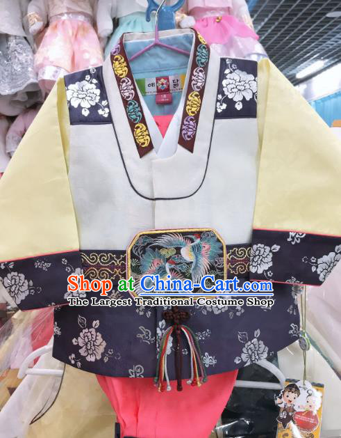 Korean Prince Hanbok Children Folk Dance Garment Costume Traditional Stage Performance Outfits Boys Clothing
