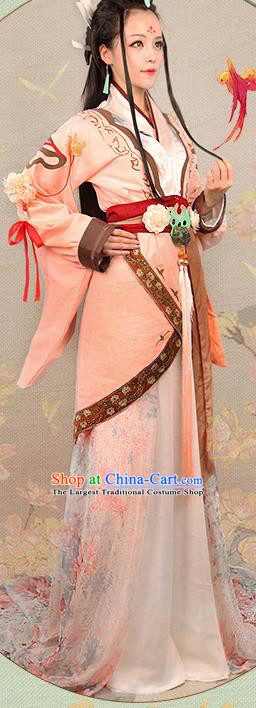 China Traditional Southern and Northern Dynasties Princess Hanfu Dress Cosplay Court Beauty Chu Yu Clothing Ancient Swordswoman Garments