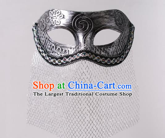 Halloween Party Cosplay Argent Mask Stage Performance Face Mask Professional Rio Carnival Headwear