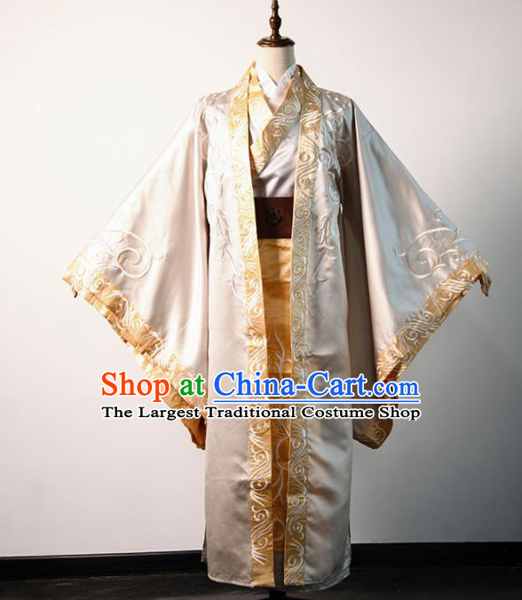Chinese Han Dynasty King Apparels Ancient Royal Highness Clothing Drama Romance of The Three Kingdoms Lord Liu Bei Garment Costume