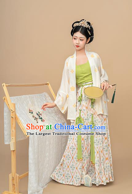 China Ancient Civilian Female Hanfu Dress Traditional Song Dynasty Young Woman Historical Clothing