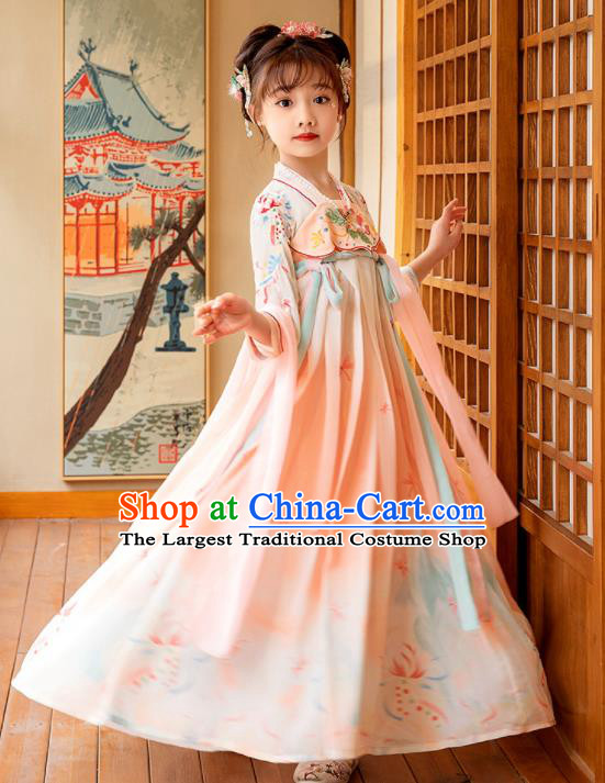Chinese Girl Princess Garments Children Classical Dance Performance Clothing Traditional Hanfu Dress