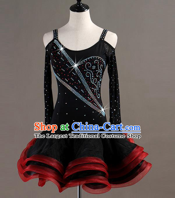 Professional Cha Cha Fashion Women Modern Dance Short Dress Latin Dance Competition Costume Jitterbug Dancing Clothing