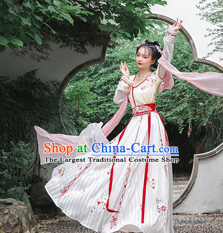 China Ancient Palace Beauty Garment Costumes Tang Dynasty Royal Princess Historical Clothing Traditional Hanfu Dresses for Women