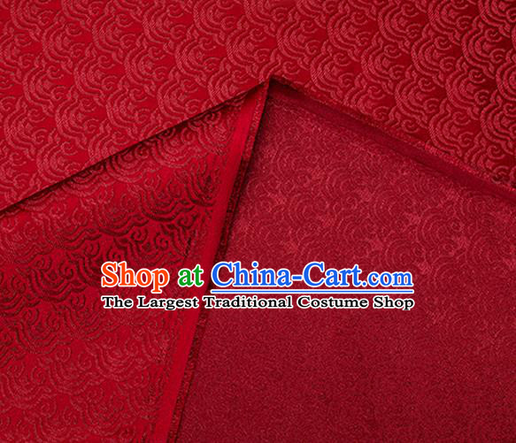 China Classical Propitious Cloud Pattern Tapestry Traditional Hanfu Dress Silk Fabric Red Brocade Tang Suit Damask