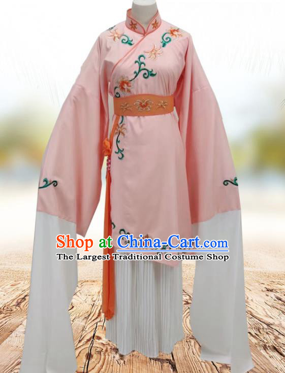 China Peking Opera Hua Tan Clothing Ancient Young Woman Garment Costume Traditional Yue Opera Beauty Pink Dress Outfits