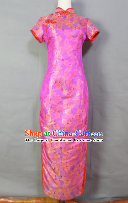 China Traditional Qipao Dress Bride Toasting Clothing Wedding Garment Costumes Light Pink Cheongsam