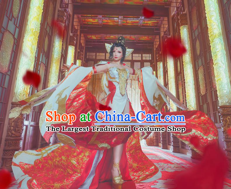 Chinese Traditional Fairy Hanfu Dress Ancient Swordswoman Clothing Cosplay Female Knight Garment