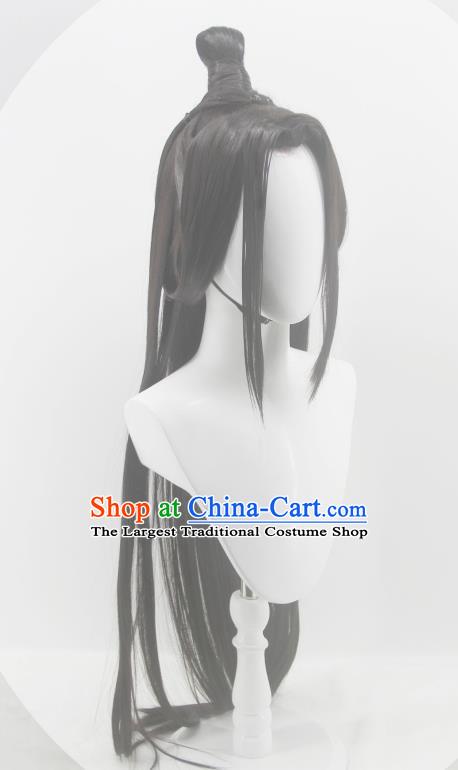 Chinese Cosplay Taoist Nun Hair Accessories Ancient Female Knight Wigs Headwear Traditional Jin Dynasty Hanfu Hairpieces