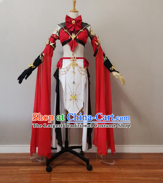 China Traditional JX Online Swordswoman Clothing Cosplay Fairy Garment Costumes Ancient Young Lady Dress Outfits