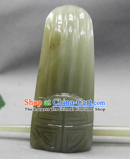 China Ancient Prince Jade Hair Crown Handmade Han Dynasty Hair accessories Noble Childe Hairpin