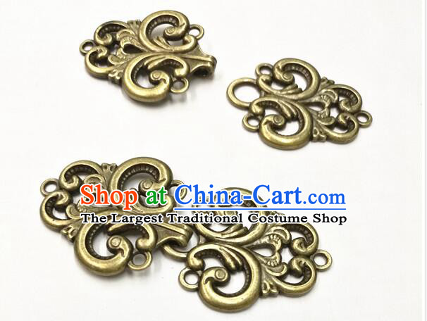 Chinese Mantle Phoenix Tail Clasps Top Handmade Metal Buttons Cloak Couple Hooks