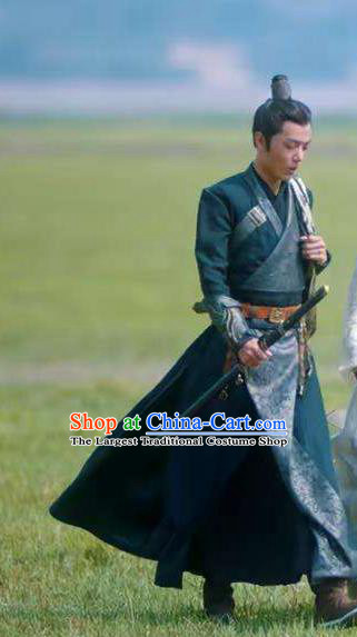 Chinese Traditional Young General Garments TV Series The Wolf Ji Chong Replica Costumes Ancient Swordsman Clothing