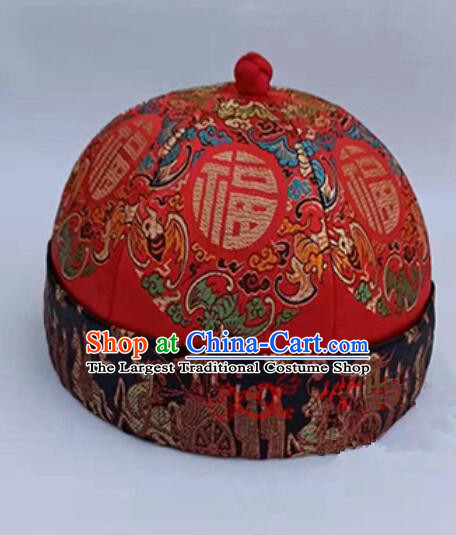 Chinese Qing Dynasty Prince Hat Traditional Headwear Ancient Emperor Headpiece