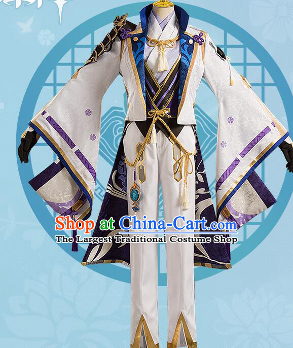 Top Kamisato Ayato Garments Cos Shogunate Young Lord Outfits Genshin Impact Cosplay Costumes