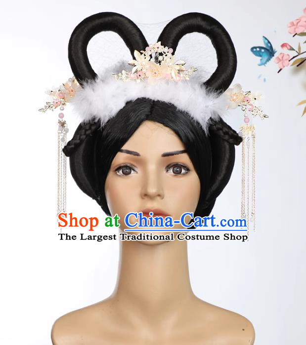 Top Halloween Cosplay Headwear Handmade Wig Journey to the West Princess Fox Yu Mian Headdress