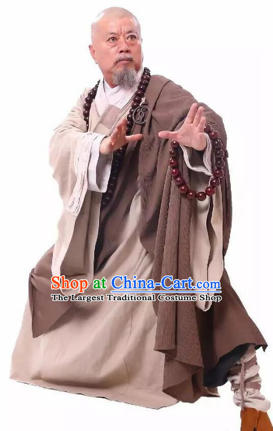 China Wuxia TV Series Heaven Sword and Dragon Saber Elder Monk Kong Xing Outfit