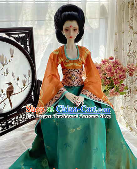 Handmade BJD Doll Costume China Hanfu Clothing Customize Doll Tang Dynasty Ruqun Dress