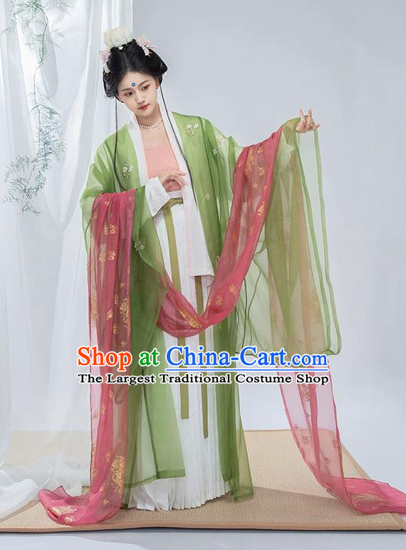 China Traditional Hanfu Dresses Ancient Noble Beauty Clothing Song Dynasty Princess Costumes Complete Set