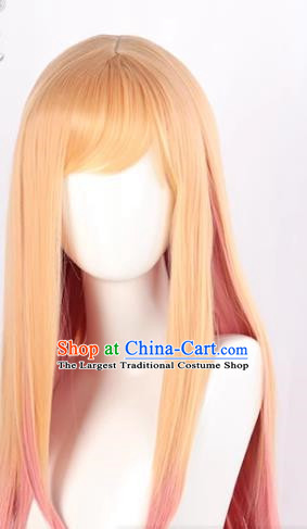 Dressing Doll Falls In Love Kitagawa Uimu Yellow Gradient Pink Lady Cos Anime Wig