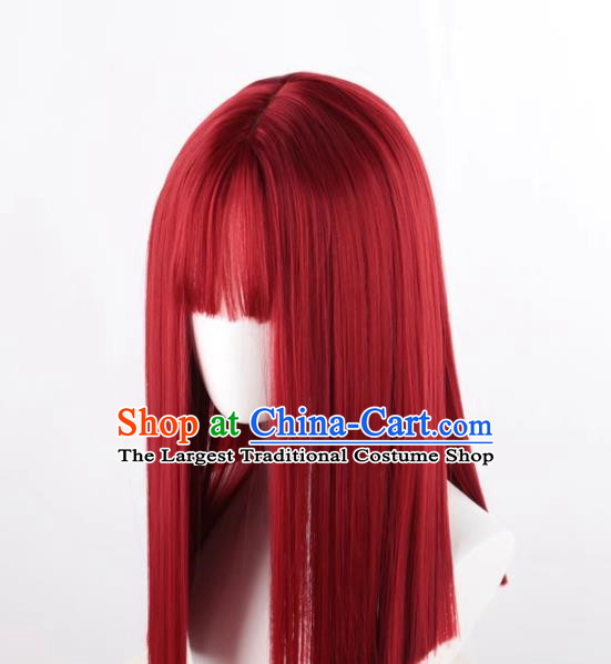 Women's Clavicle Hair Straight Hair Internet Celebrity Natural Lolita Lolita Daily Cute Realistic Cos Wig