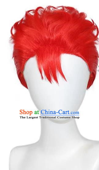 Cosplay Wig Original Sakuragi Hanamichi Slam Dunk SLAMDUNK Red Flipped Back Short Hair