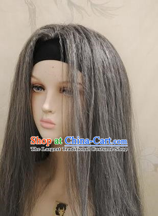 Wig Mei Chao Mixed Color Black And Gray TV Series Legend Of The Condor Heroes