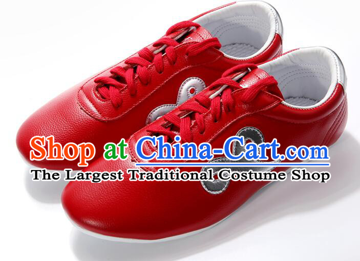Professional Tai Chi Shoes Chinese Wushu Competition Red Shoes Kung Fu Performance Shoes