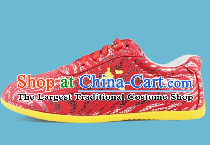 Professional Kung Fu Performance Shoes Martial Arts Shoes Chinese Wushu Competition Red Shoes