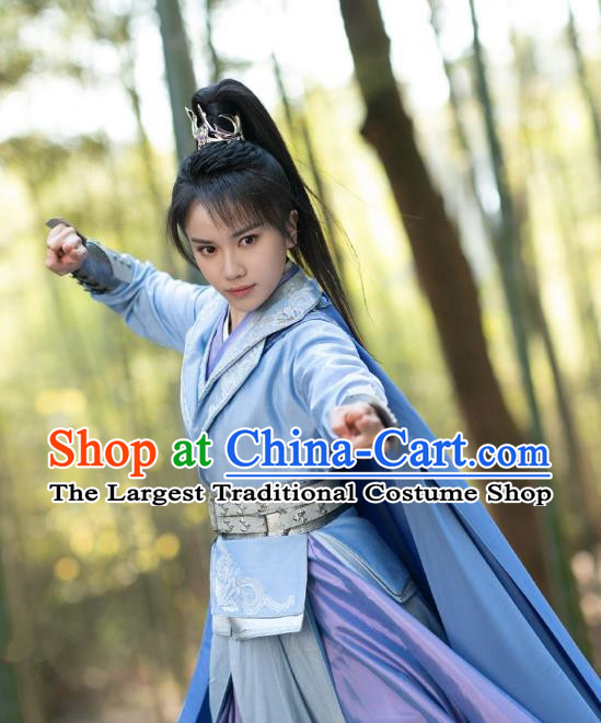 Chinese TV Series The Blood of Youth Sikong Qian Luo Garment Costumes Ancient Swordswoman Clothing