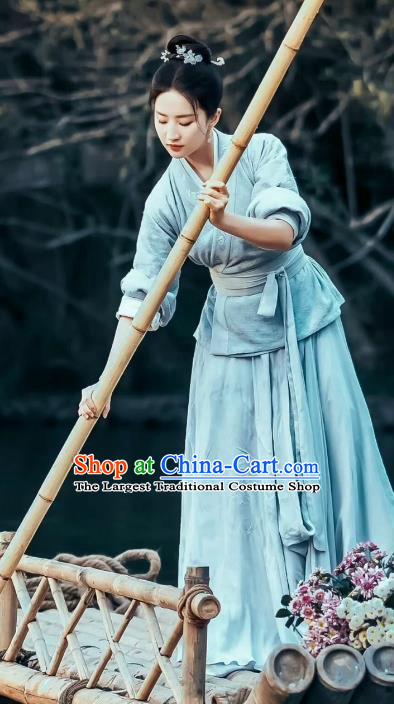 Chinese Ancient Young Woman Clothing Drama A Dream of Splendor Zhao Pan Er Dresses Song Dynasty Commoner Historical Costumes