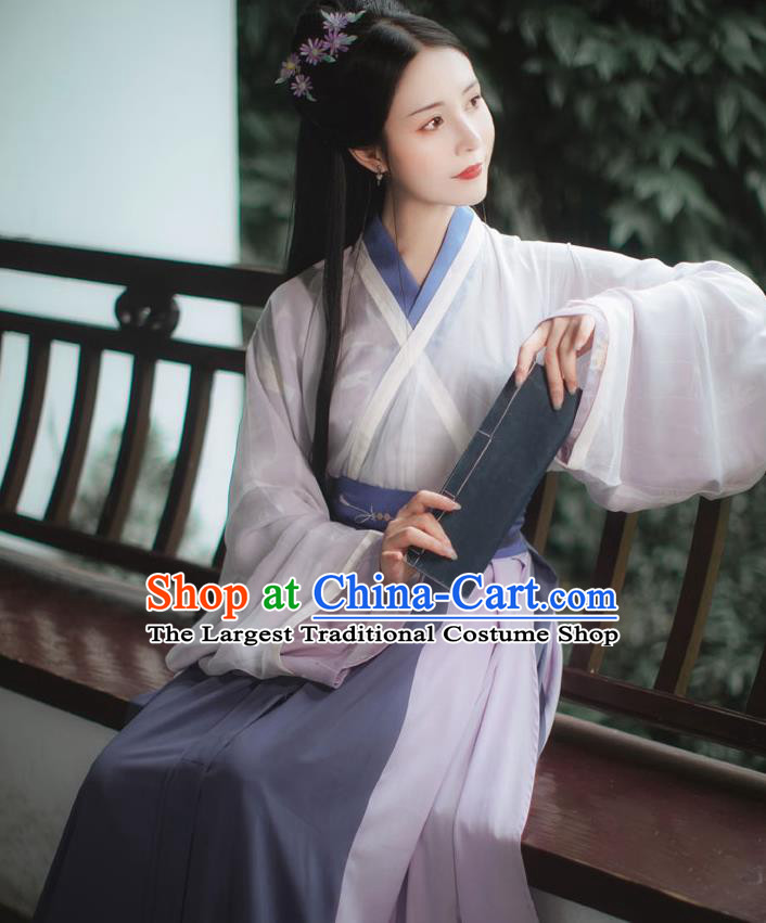 China Jin Dynasty Princess Clothing Traditional Woman Hanfu Set Ancient Female Swordsman Costumes
