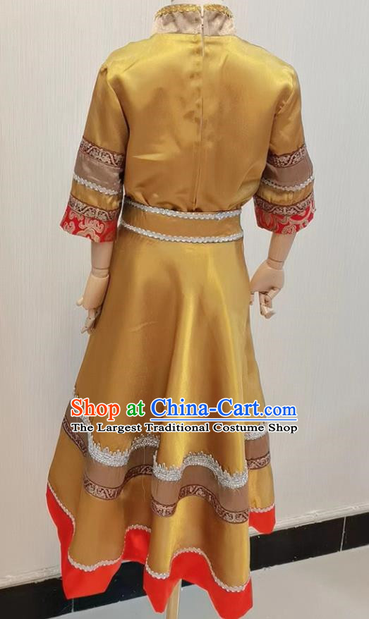 Ethnic Minority Yugur Dance Performance Dressed Up Adult Female Model 56 National Costumes