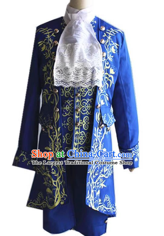 Blue Prince Clothes Suit Cosplay Royal Retro Court Costume