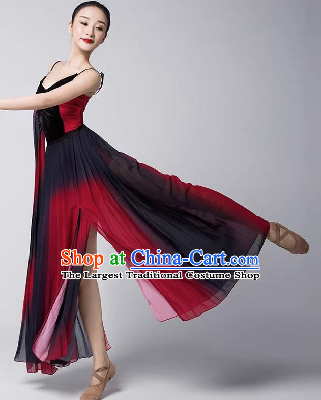 Modern Dance Clothing With The Same Style Of Rouge Dance Storm Performance Clothing Female Elegant Long Skirt Chinese Style Adult