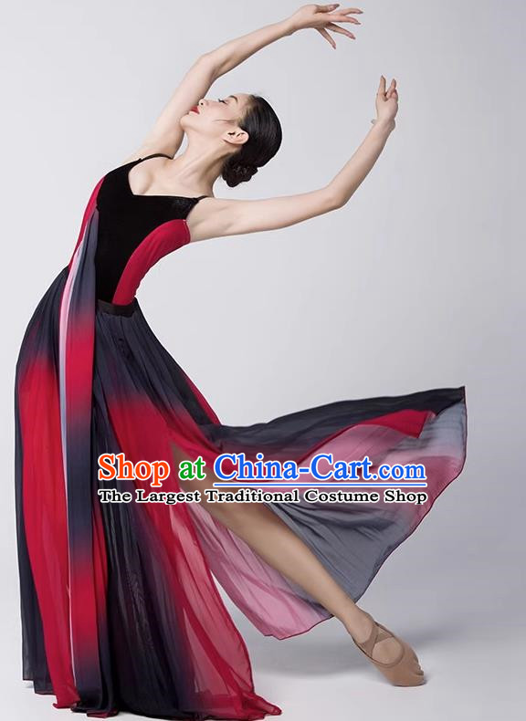 Modern Dance Clothing With The Same Style Of Rouge Dance Storm Performance Clothing Female Elegant Long Skirt Chinese Style Adult